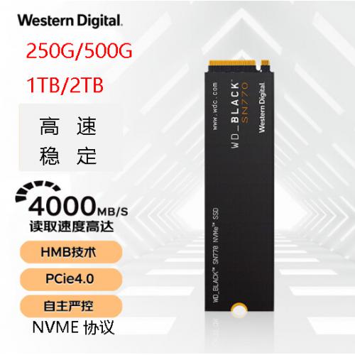 西部数据Western Digital SN770 250G M.2接口NVMe协议SSD固态硬盘