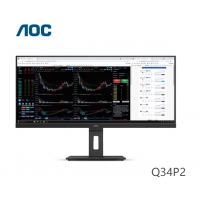 AOC Q34P2 34寸显示器 IPS技术 75Hz Type-C WFHD 21:9带...