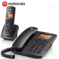 摩托罗拉（Motorola）数字无绳电话机座机子母机 移动固话大屏幕背光长时间通话多色可选...