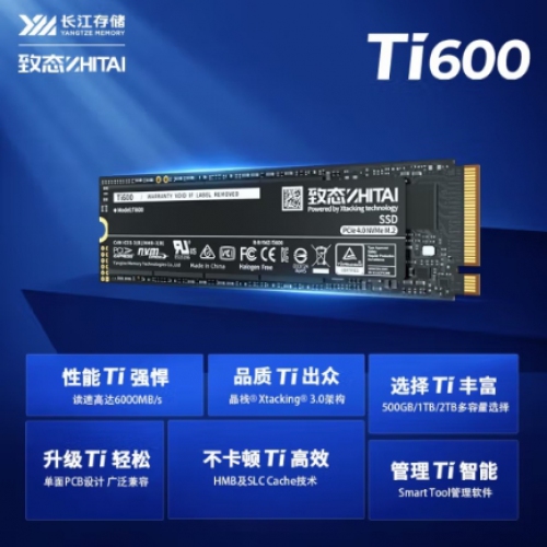 致态（ZhiTai）长江存储 TI600系列 4T PCIE4.0 NVMe M.2笔记本电脑SSD固态硬盘