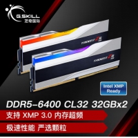 芝奇(G.SKILL) 幻锋戟 银色 64G6400MHz DDR5 F5-6400J32...