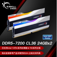 芝奇(G.SKILL) 幻锋戟 新品银色 48G7200MHz DDR5 F5-7200J...