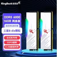 金百达(KINGBANK) 刃系列32G6000 DDR5 16G*2（RGB灯条套装） ...